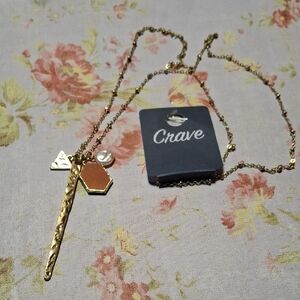 rave Gold and Cream Necklace